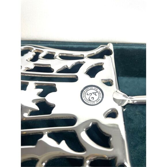 Vintage Godinger Neiman Marcus Grape Motif Silver Serving Piece + Velvet Box HTF - Picture 4 of 5